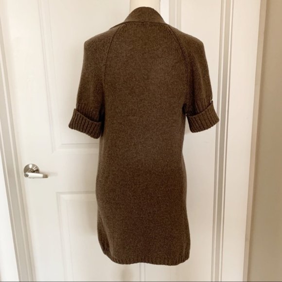 Vince | Short Sleeve Draped Wool Open Cardigan S - Picture 2 of 7